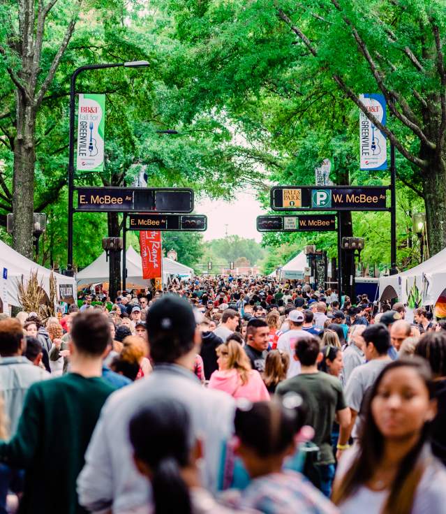 Keywords:
crowd at outdoor street festival - Signature Events | VisitGreenvilleSC