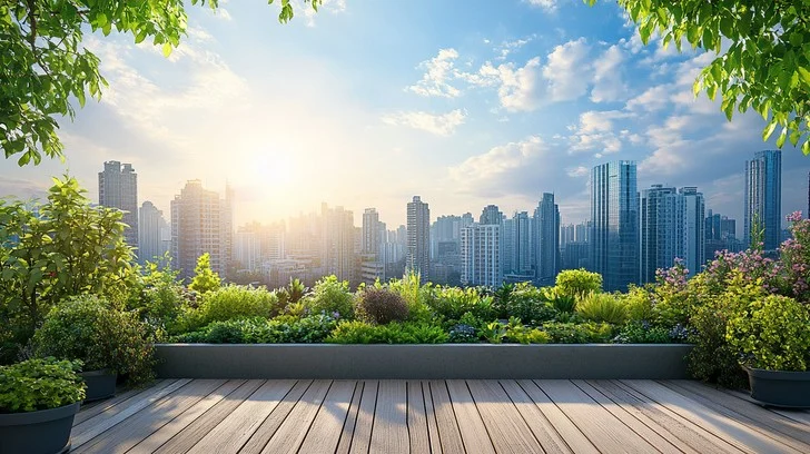 rooftop garden city skyline - Free Urban Rooftop Garden Image - Urban, Garden, Rooftop ...