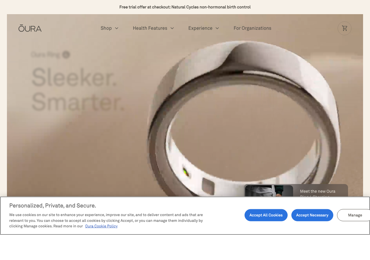 Oura Ring product page